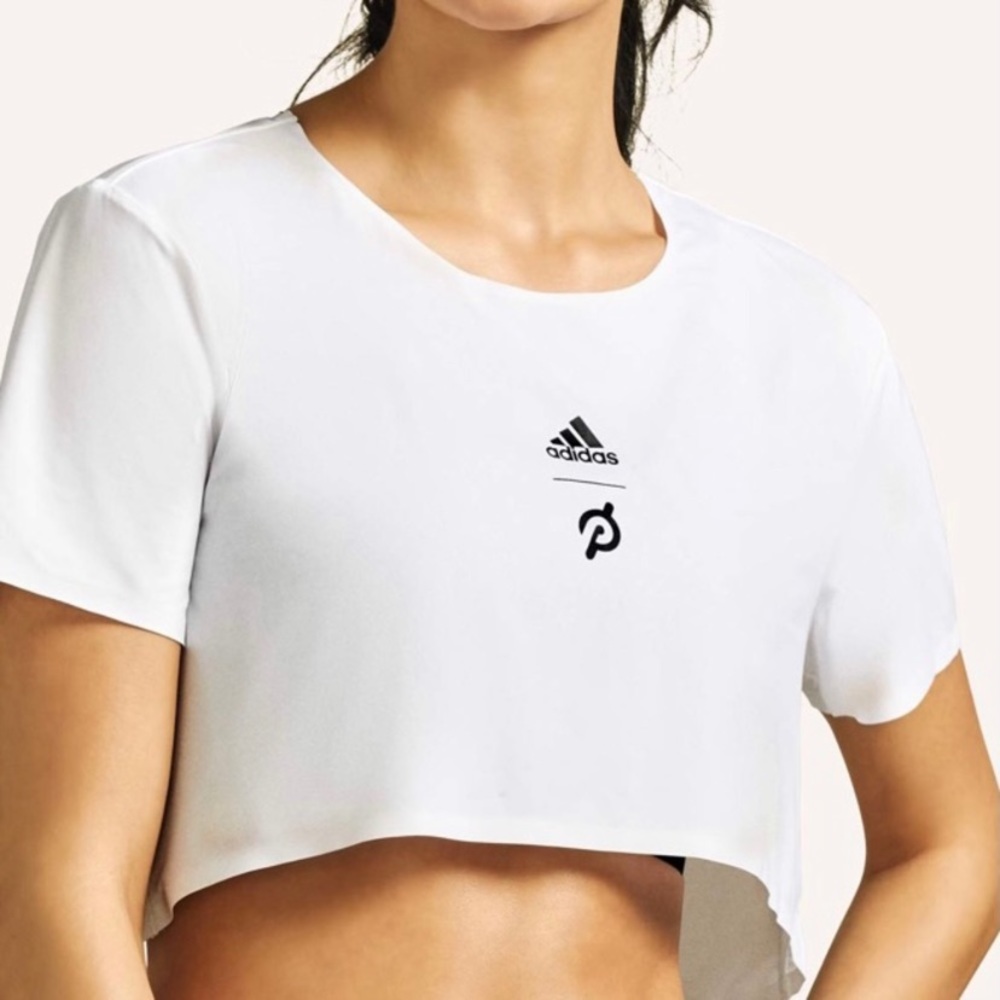 Adidas x Peloton  White Cropped Tee